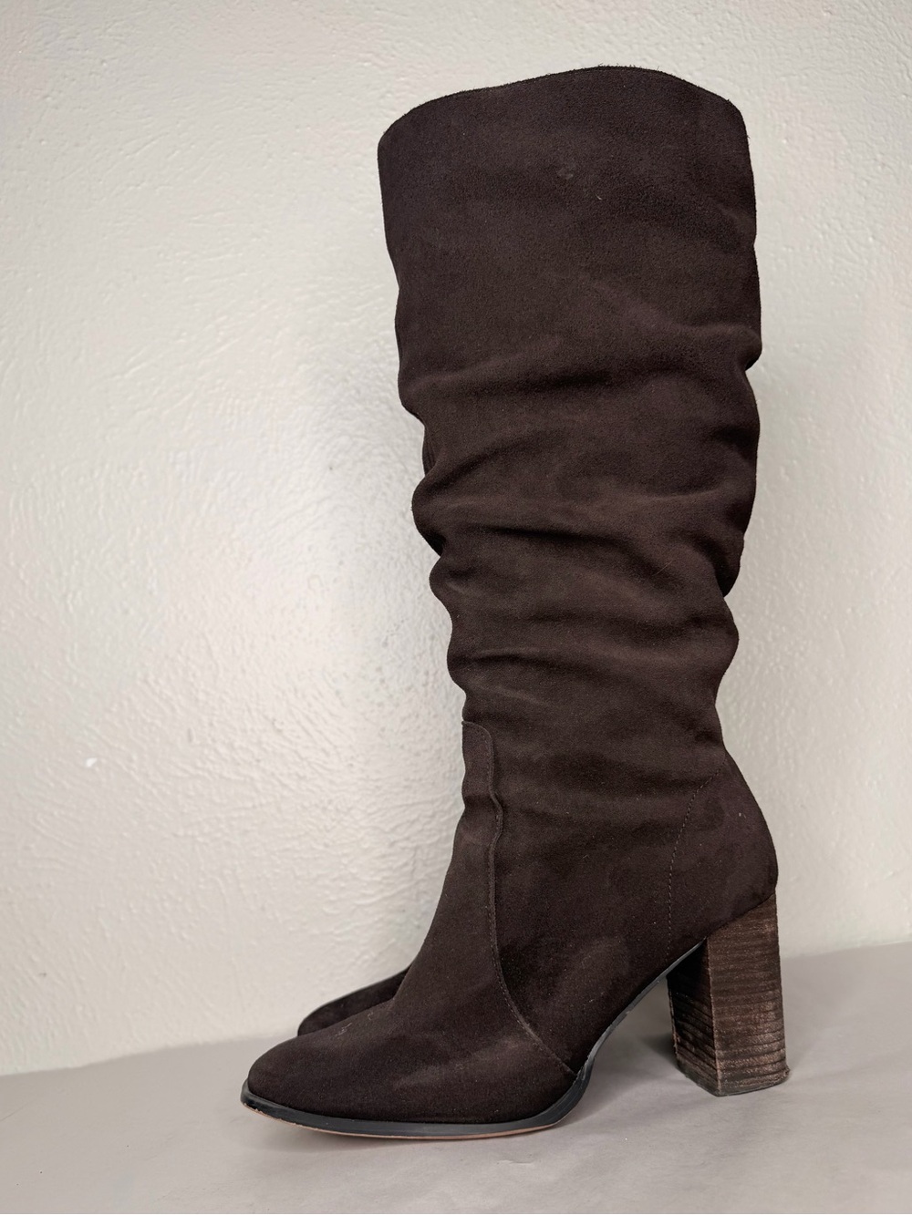 Splendid Gloria leather chocolate brown tall boot